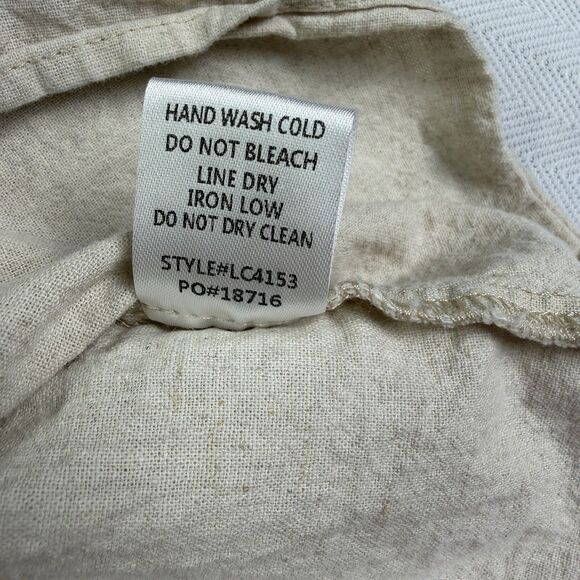 Boho Altar'd State Linen Cream Peasant Top Size M Balloon Sleeve Cottagecore - Picture 8 of 10